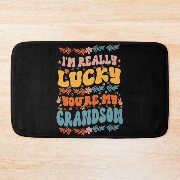 Item preview, I'm Really Lucky That You're My Grandson Cool Groovy Style Gift For Grandson designed and sold by YAHIA-14.
