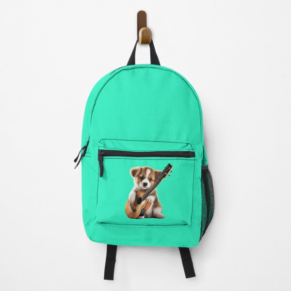 Item preview, cute puppy plays guitar- puupy lovers, pets, animals, music lovers designed and sold by ZekoStick.