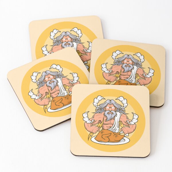 Item preview, ZEUS AND CHICKEN AS DINNER LOGO MASCOT VECTOR designed and sold by Ruben37.