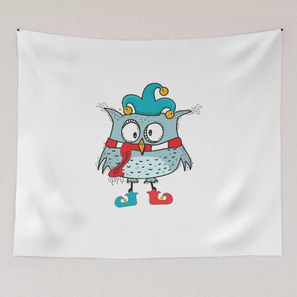 Item preview, Funny carnival carnival owl designed and sold by labelschmiede.