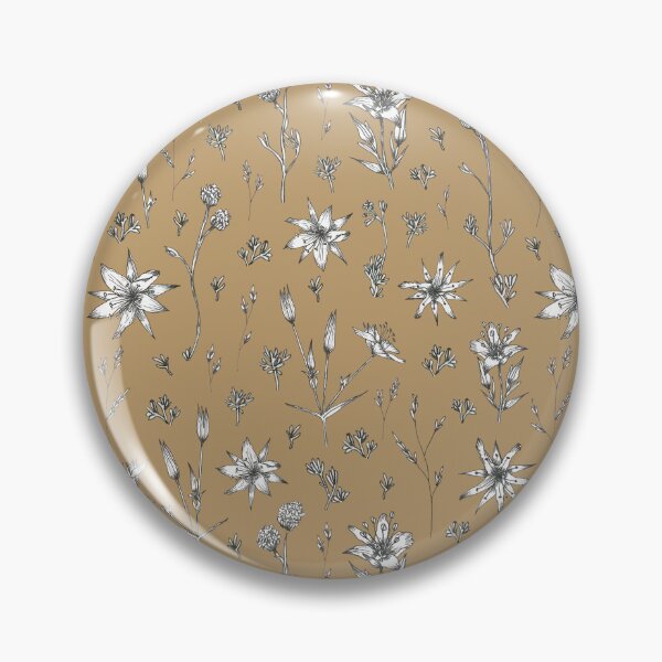 Item preview, Arenaria pungens flowers with ocher background designed and sold by cezidesign.