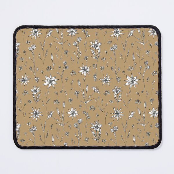 Item preview, Arenaria pungens flowers with ocher background designed and sold by cezidesign.