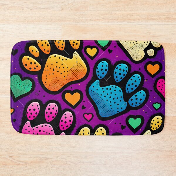 Item preview, Pattern heart paws colorful designed and sold by SMILE88.