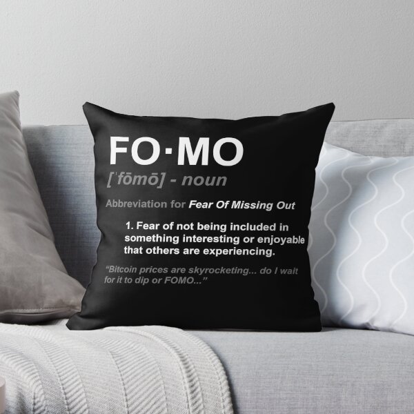 FOMO - BITCOIN Throw Pillow