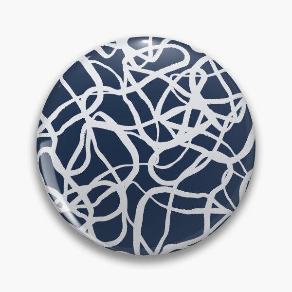 Artikelvorschau, Brushstroke Swirl - Weiß auf Marineblau entworfen und verkauft von Blue-Banana.