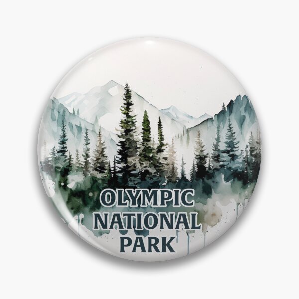 Item preview, Olympic National Park Boho Watercolor Circle designed and sold by PikoApparel.