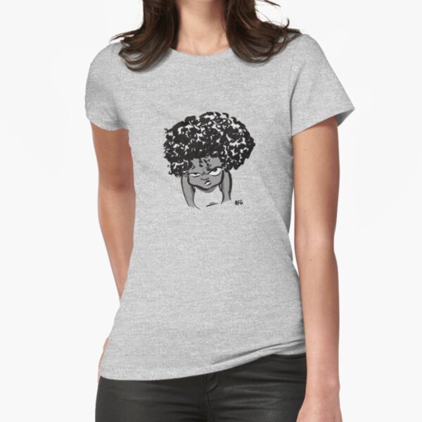 Annoyed Little Girl Fitted T-Shirt
