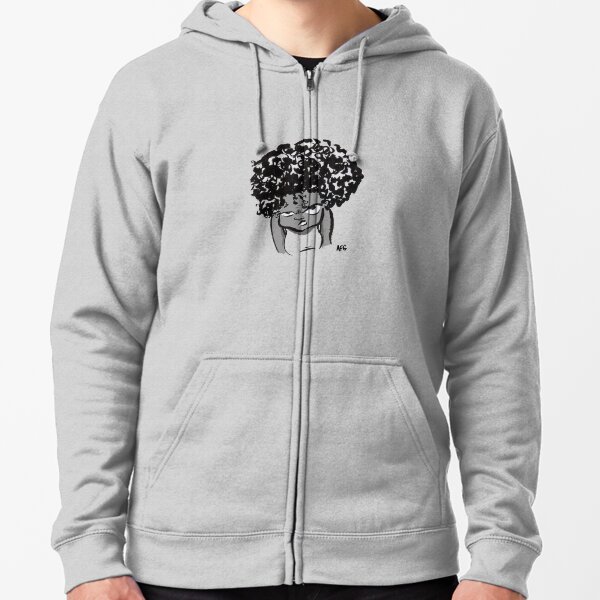 Annoyed Little Girl Zipped Hoodie