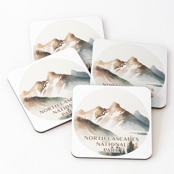Item preview, North Cascades National Park Boho Watercolor Circle designed and sold by PikoApparel.