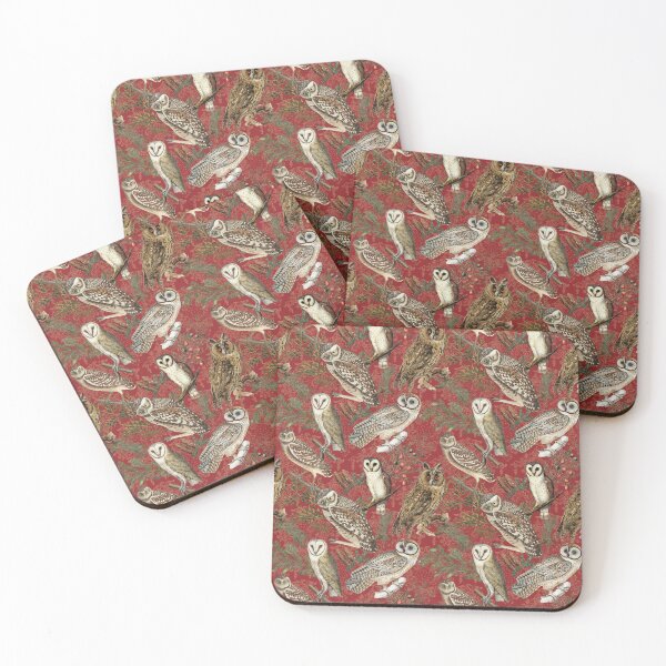 Item preview, Timeless owl graphic with a unique touch - Red & Lace designed and sold by CharlieCreates.