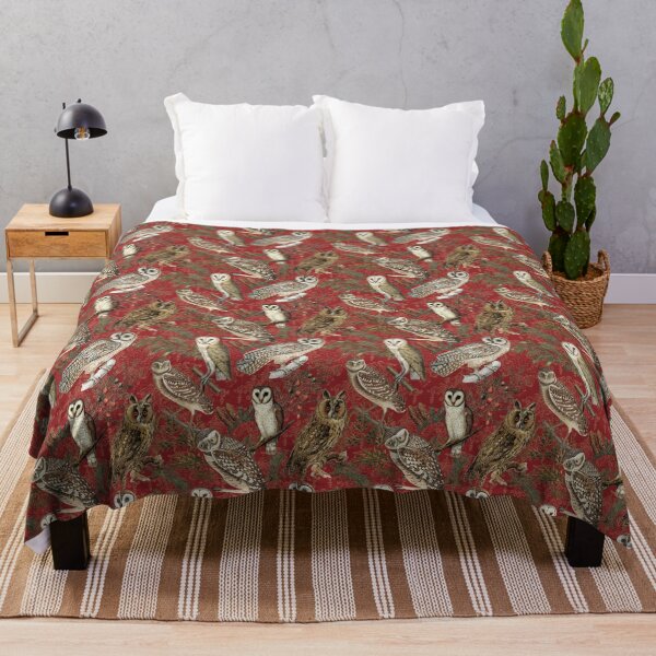 Item preview, Timeless owl graphic with a unique touch - Red & Lace designed and sold by CharlieCreates.
