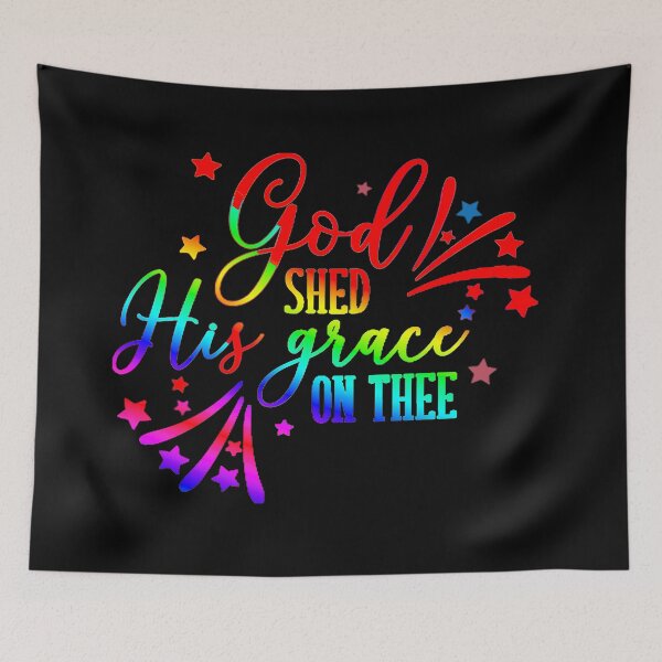 Item preview, typography god shed his grace designed and sold by Unique010.