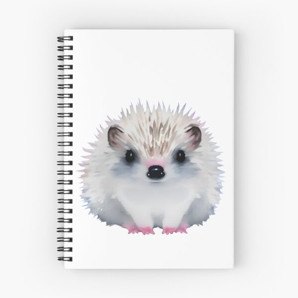 Artikelvorschau, Niedliche Pastell-Aquarell-Aquarell-weiße Baby-Igel-Kunst – entzückendes Kinderzimmer-Dekor entworfen und verkauft von Cawaiico.