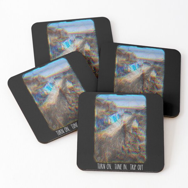 Item preview, Turn on, Tune in, Trip out | psychedelic Beach Graffiti | Weston super mare psychedelic experience white script designed and sold by Mitch616Art.