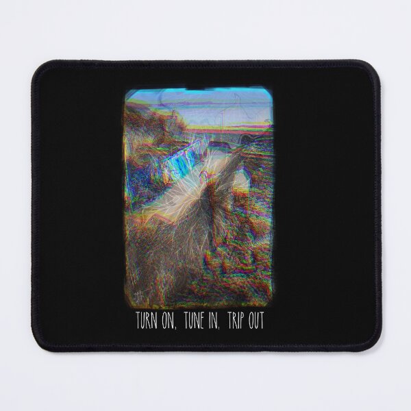Item preview, Turn on, Tune in, Trip out | psychedelic Beach Graffiti | Weston super mare psychedelic experience white script designed and sold by Mitch616Art.