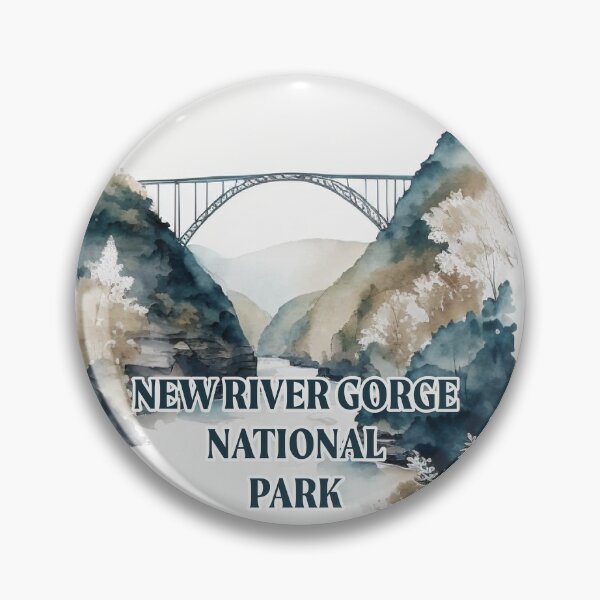 Item preview, New River Gorge National Park Boho Watercolor Circle designed and sold by PikoApparel.