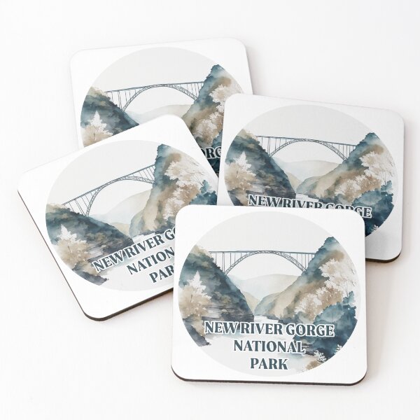 Item preview, New River Gorge National Park Boho Watercolor Circle designed and sold by PikoApparel.