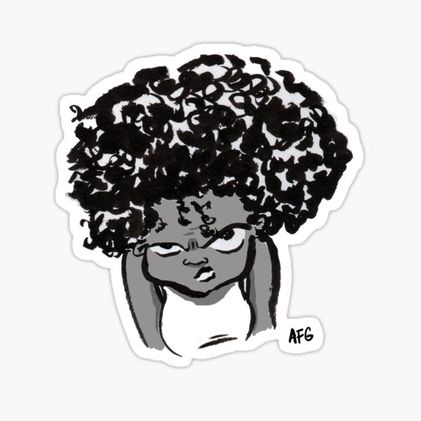 Annoyed Little Girl Sticker