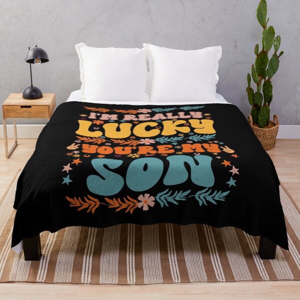 Item preview, I'm Really Lucky That You're My Son Cool Groovy Style Gift For Son and Stepson designed and sold by YAHIA-14.