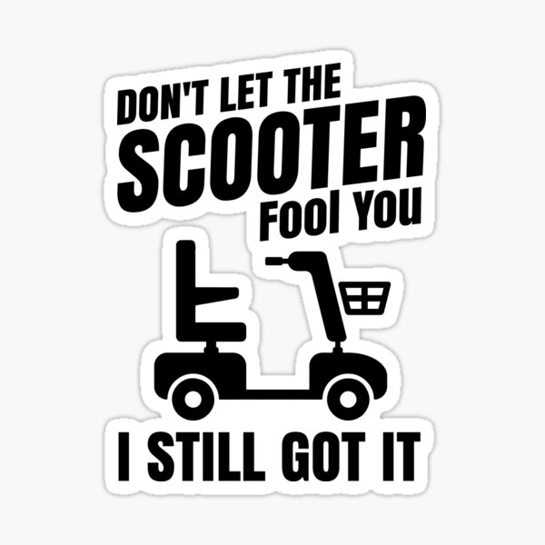 Funny Mobility Scooter" Sticker for Sale by | Redbubble