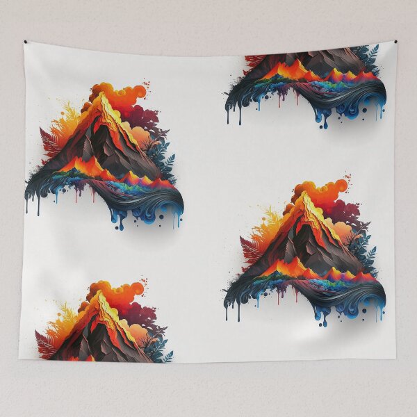 Item preview, Colorful Abstract Volcano Logo Design designed and sold by EnzoZs.