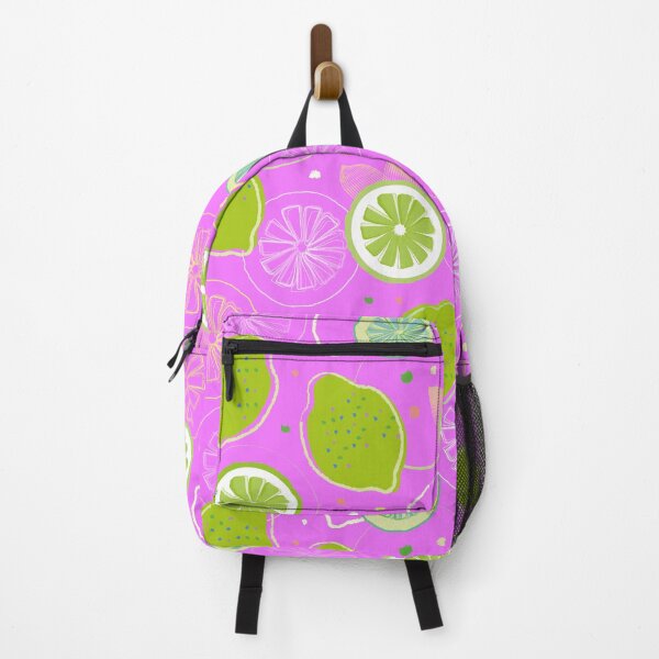 Item preview, Vibrant Limes In Seamless Citrus Pattern On Neon Violet Backround designed and sold by LotusBlanc.