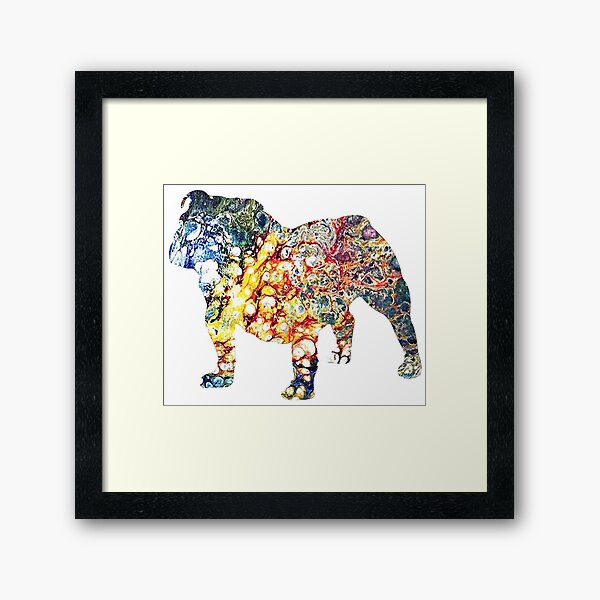 Item preview, English Bulldog, Bulldog, Bulldog Gifts, Bulldog Gifts, Bulldog Print, Bulldog Coaster, Bulldog Mug, Bulldog Painting, Bulldog Art, Bulldog Ornament, Bulldog T-shirt, Christmas Bulldog, designed and sold by Hazel Ryan Wagner.