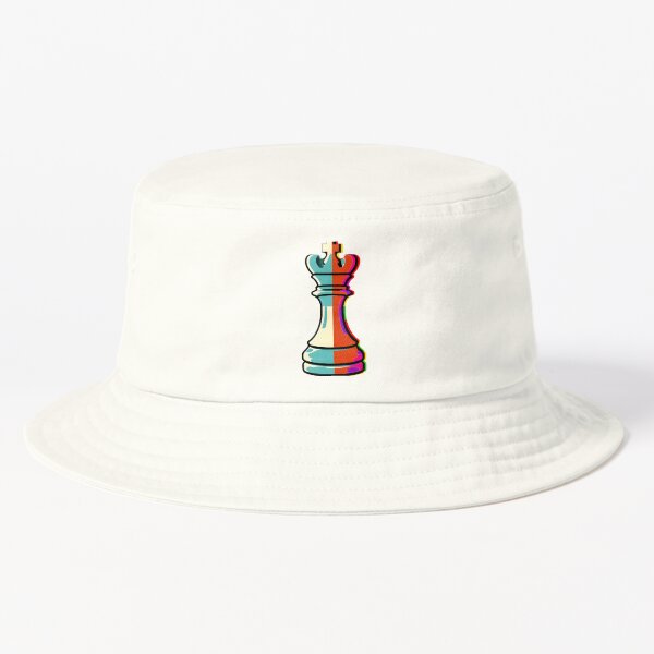 Chess Colorful Pieces Board Blue Bucket Hat