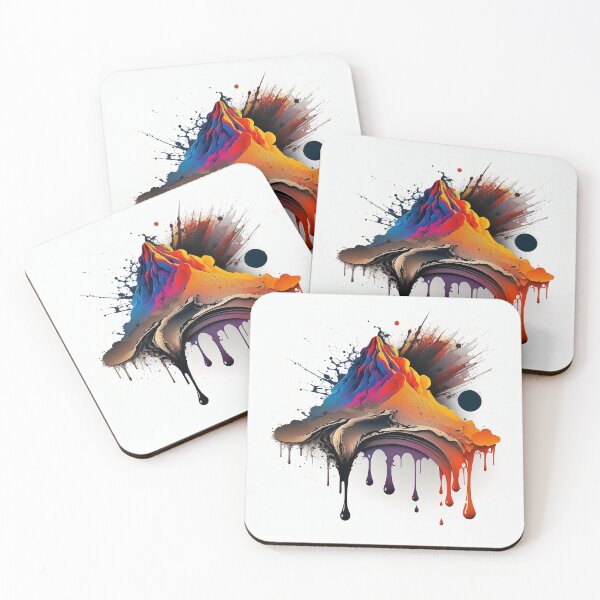 Item preview, Colorful Abstract Volcano Logo on White Background designed and sold by EnzoZs.
