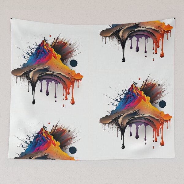 Item preview, Colorful Abstract Volcano Logo on White Background designed and sold by EnzoZs.