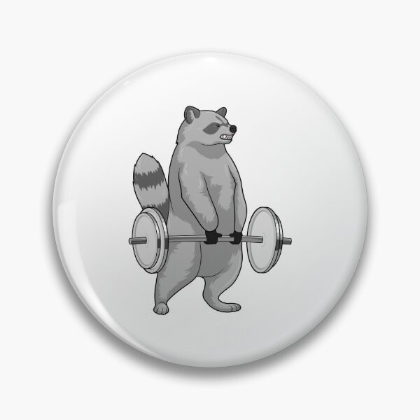 Item preview, Raccoon Bodybuilder Barbell Bodybuilding designed and sold by Snabdesign84.