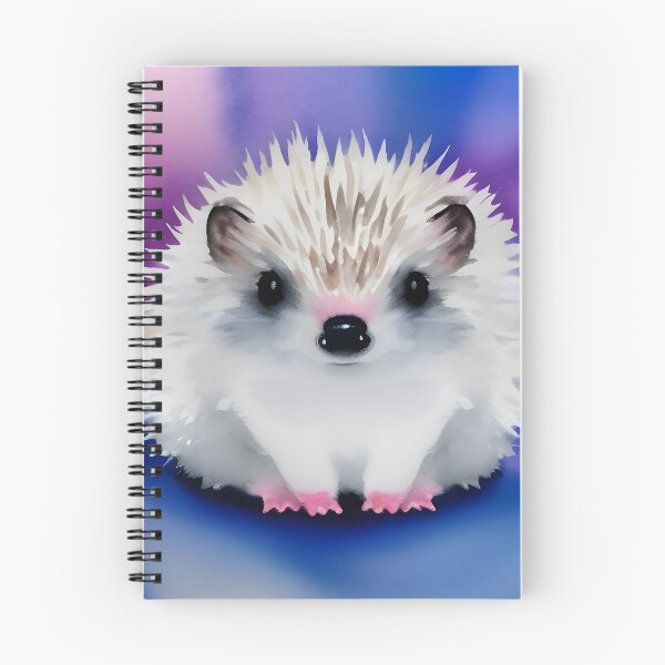Artikelvorschau, Niedliche Aquarelle-Aquarell-weiße Baby-Igel-Kunst – bezaubernde Kinderzimmer-Dekoration entworfen und verkauft von Cawaiico.