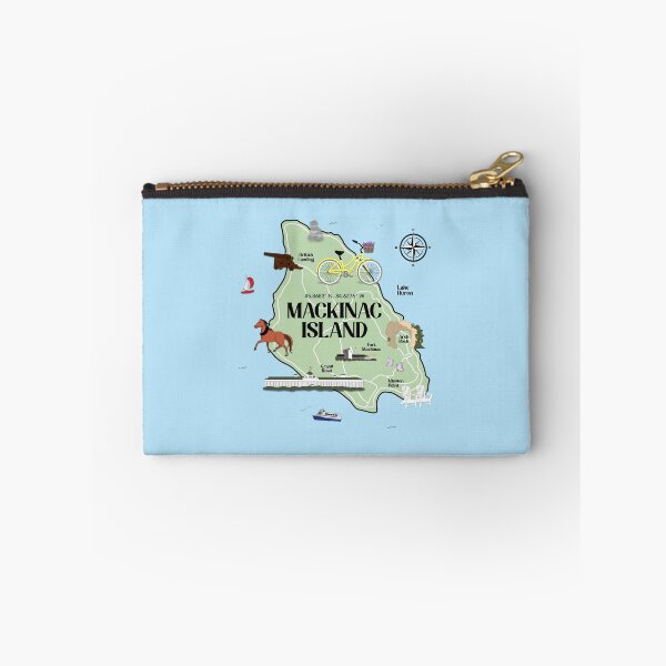 Item preview, Mackinac Island Landmark Map (Island Time) designed and sold by rachgoodman21.
