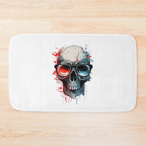 Item preview, Red & Blue Skull designed and sold by MrBadDream.