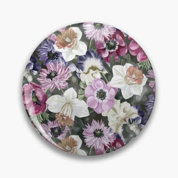 Item preview, Anemones Daffodils and Iris Repeated Pattern  Design  designed and sold by Tina Veenstra.