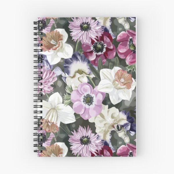 Item preview, Anemones Daffodils and Iris Repeated Pattern  Design  designed and sold by Tina Veenstra.