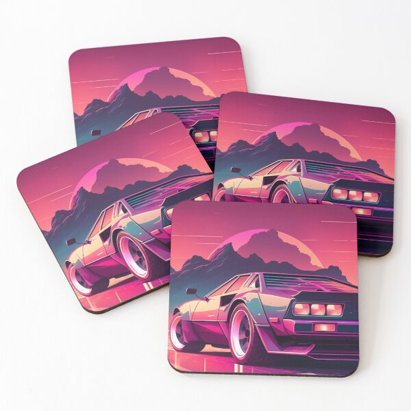 Item preview, Retro Synthwave Sports Car 80s designed and sold by RESToRAPTOR.