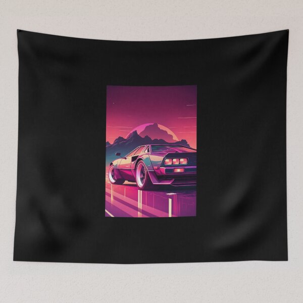Item preview, Retro Synthwave Sports Car 80s designed and sold by RESToRAPTOR.