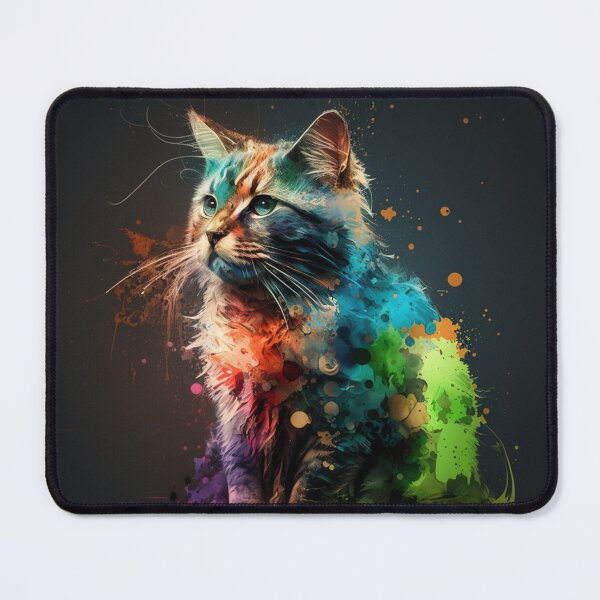 Item preview, multicolored cat designed and sold by JDA-Shop.