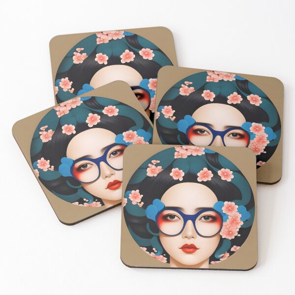 Aperçu de l'œuvre Fille de geisha colorée pop art moderne # 1 créée et vendue par larabu.