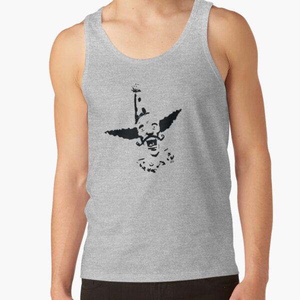 Curly Mustache Clown Tank Top