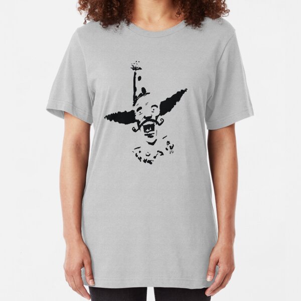Curly Mustache Clown Slim Fit T-Shirt