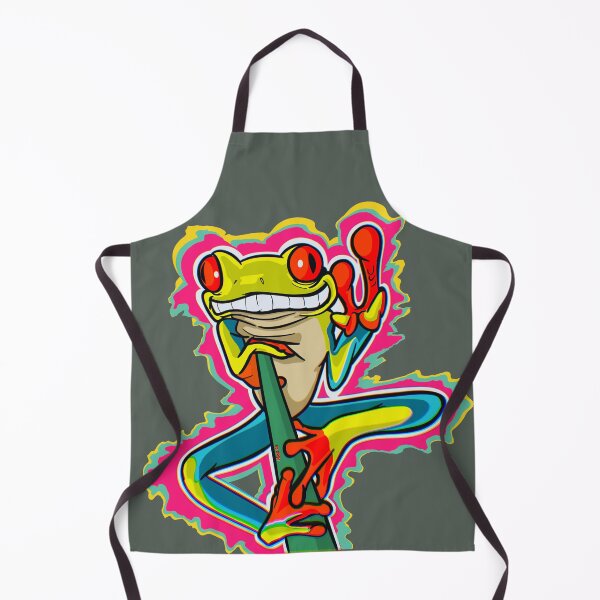 Item preview, Psychedelic Tree Frog with Peace Sign designed and sold by KerlZ.