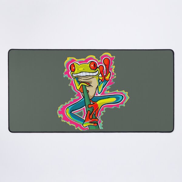 Item preview, Psychedelic Tree Frog with Peace Sign designed and sold by KerlZ.