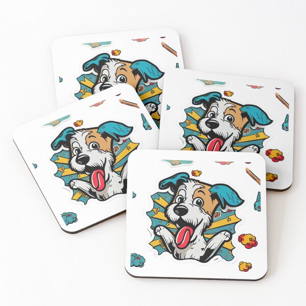 Item preview, Colorful dog in cartoon style designed and sold by ArtifizeDE.