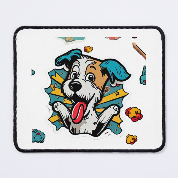 Item preview, Colorful dog in cartoon style designed and sold by ArtifizeDE.
