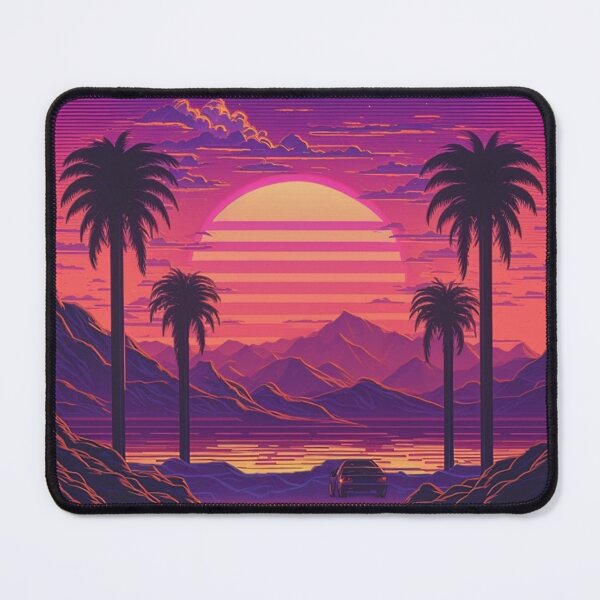 Item preview, Retro Synthwave Neon Sunset 80s designed and sold by RESToRAPTOR.