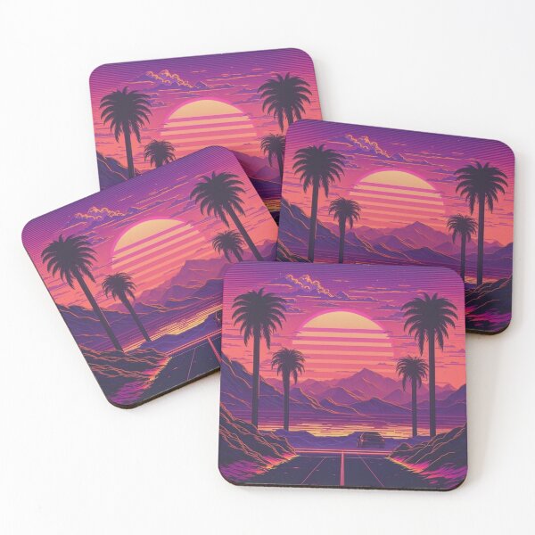 Item preview, Retro Synthwave Neon Sunset 80s designed and sold by RESToRAPTOR.