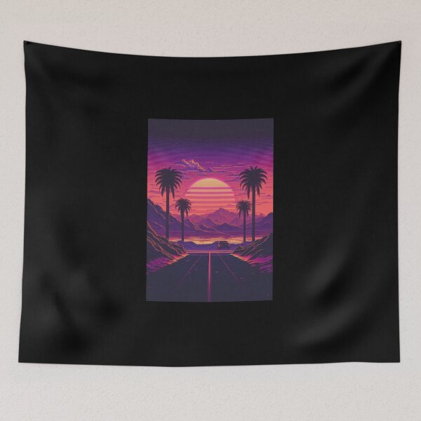 Item preview, Retro Synthwave Neon Sunset 80s designed and sold by RESToRAPTOR.