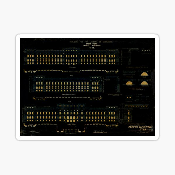 Item preview, LIBRARY of Congress Blueprint 1889 designed and sold by Daniel Hagerman.